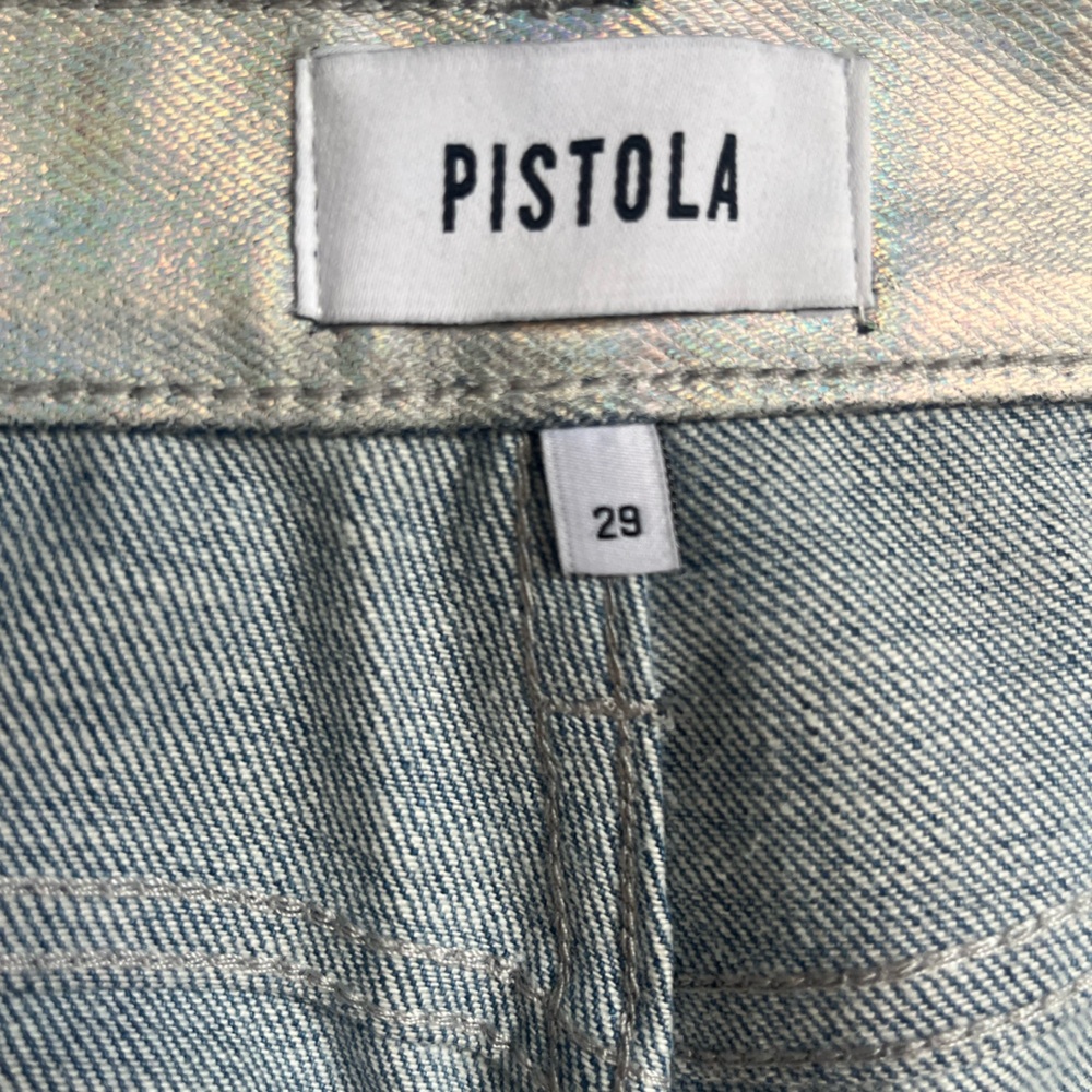 NWT Pistola High Rise Straight Cassie Coated Prism Jeans | Size 29 - Picture 15 of 15
